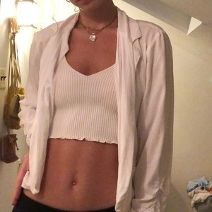 GUESS white loose pull over